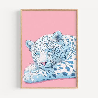 White Leopard Art Print