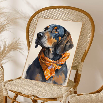 Tennessee Vols Smokey Blue Tick Hound Dog Art Print