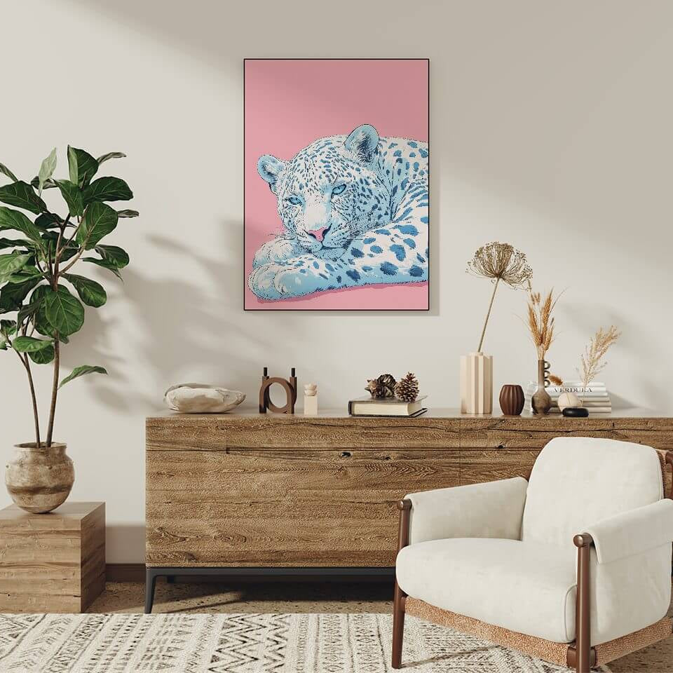 White Leopard Art Print