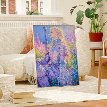 Royal Priestess Knight Oil Painting Art Print