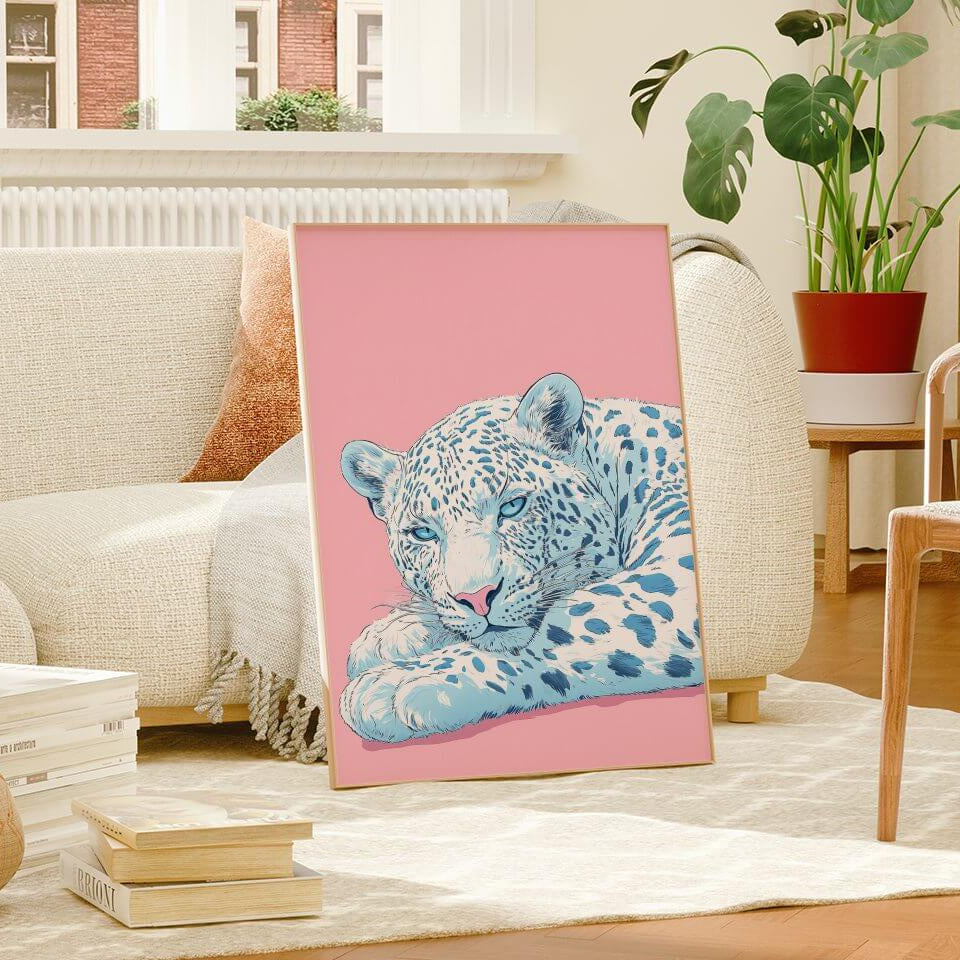 White Leopard Art Print