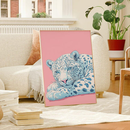 White Leopard Art Print