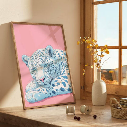 White Leopard Art Print