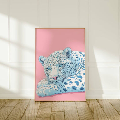 White Leopard Art Print