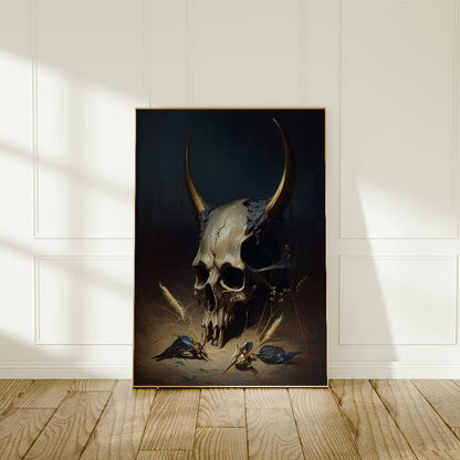 Moody Skull Oil Painting Art Print