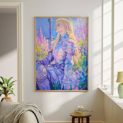 Royal Priestess Knight Oil Painting Art Print