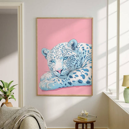 White Leopard Art Print