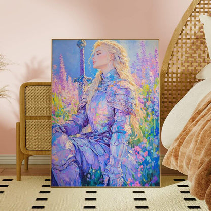 Royal Priestess Knight Oil Painting Art Print