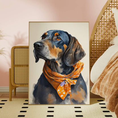 Tennessee Vols Smokey Blue Tick Hound Dog Art Print