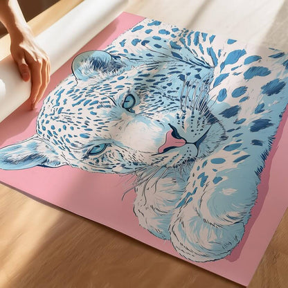 White Leopard Art Print