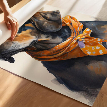 Tennessee Vols Smokey Blue Tick Hound Dog Art Print