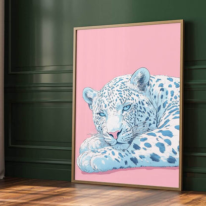 White Leopard Art Print