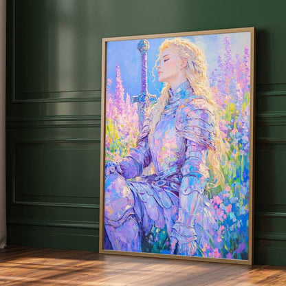 Royal Priestess Knight Oil Painting Art Print